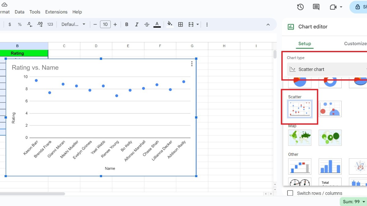 How To Make A Scatter Plot In Google Sheets (Quick Guide) ExcelTutorial
