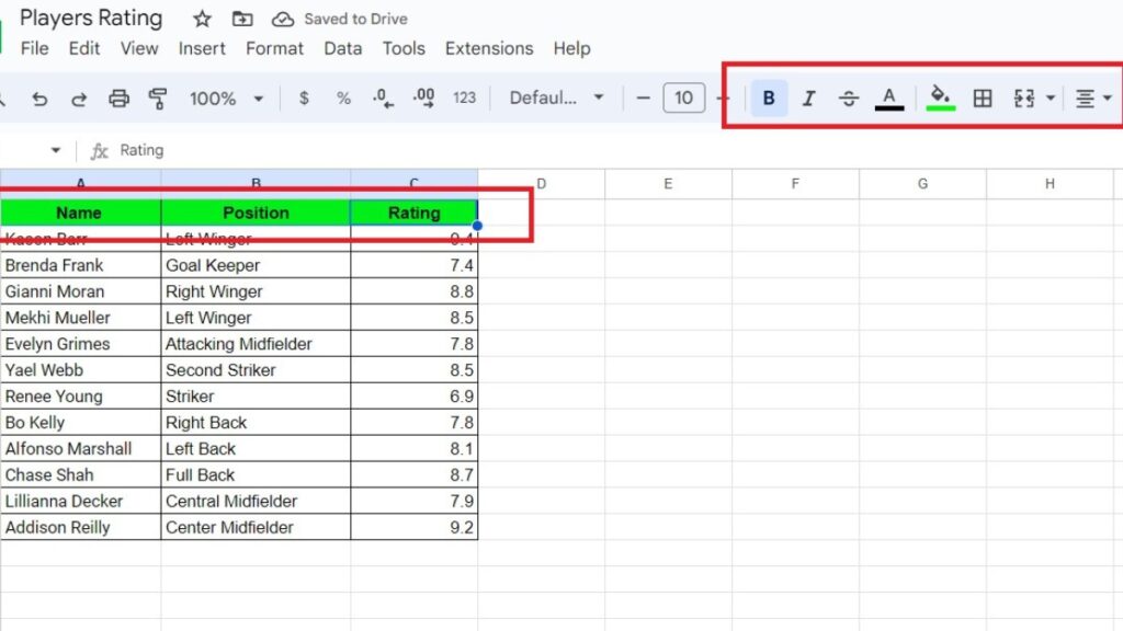 How To Make A Table In Google Sheets (Quick Guide) ExcelTutorial