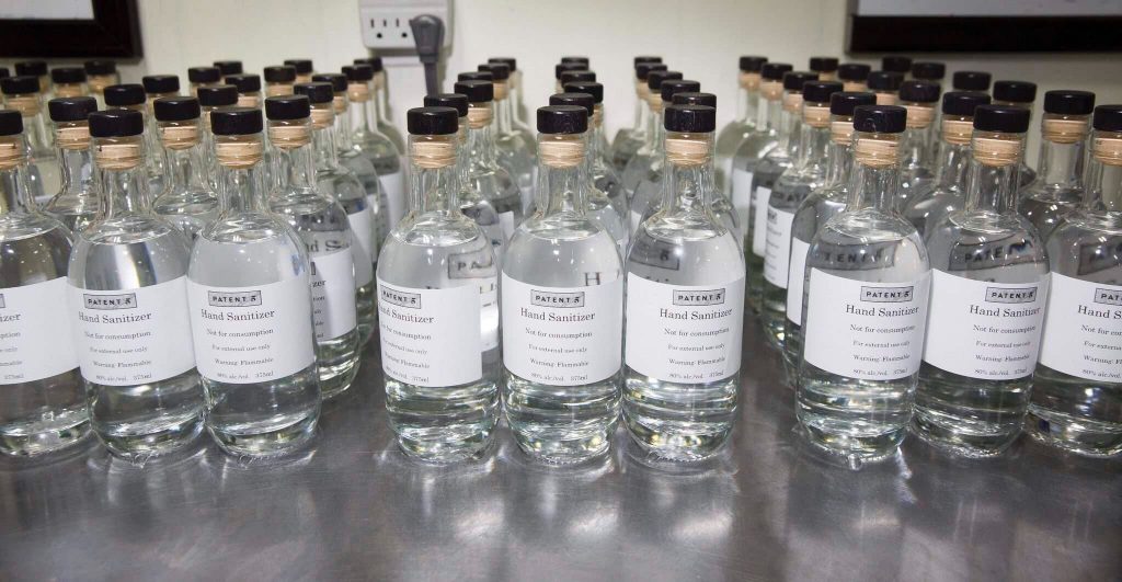 barrel house distillery hand sanitizer Valene Hankins