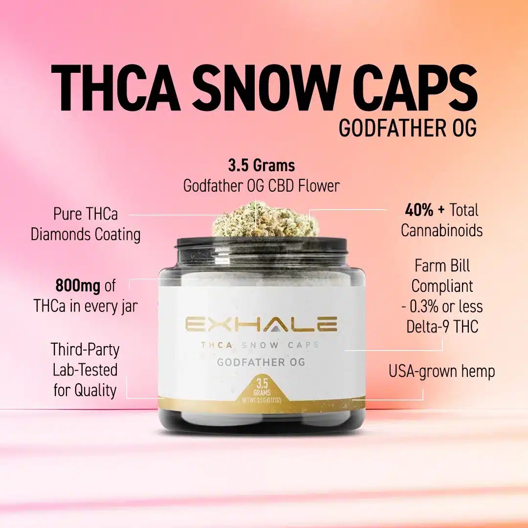 POTENT Godfather OG Snow Caps THCa Flower Exhale Wellness