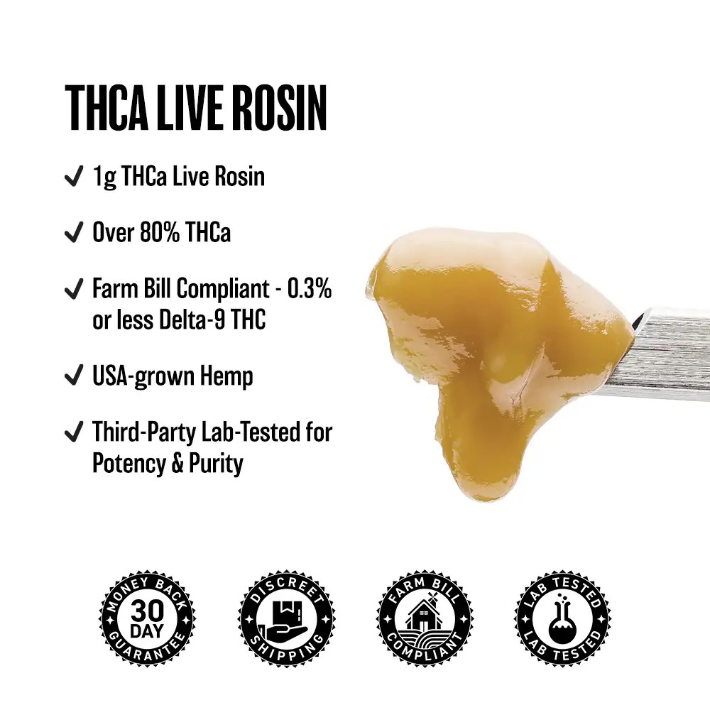 Premium THCa Live Rosin Concentrate Runtz Strain Exhale Wellness