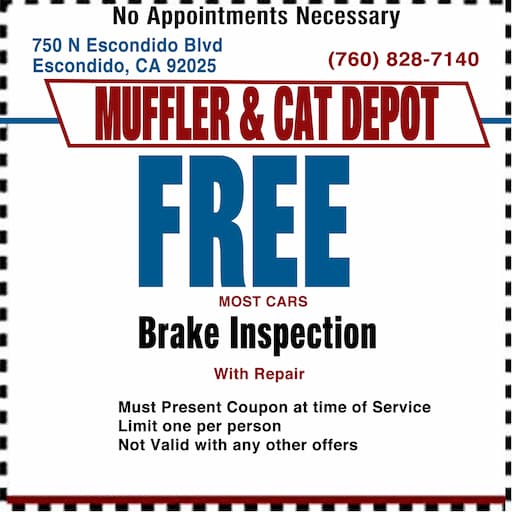 Brake Inspection Near Me Escondido (760) 8287140