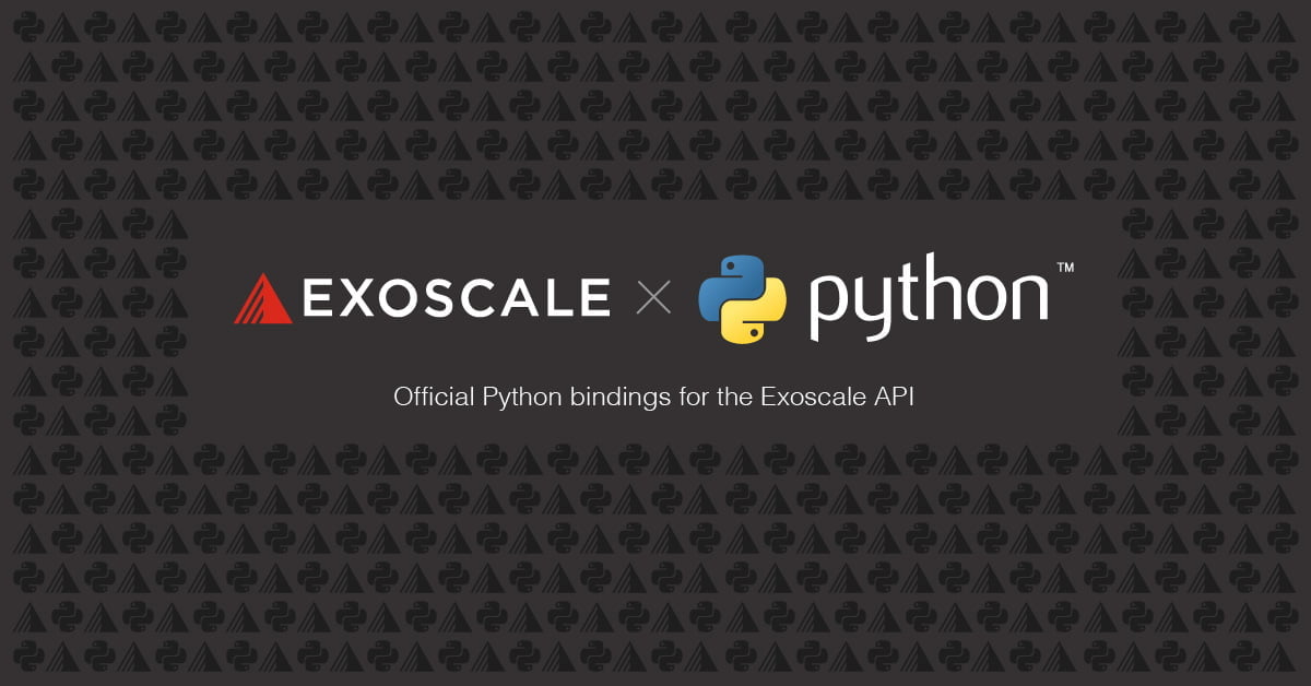 official Python bindings for the Exoscale API