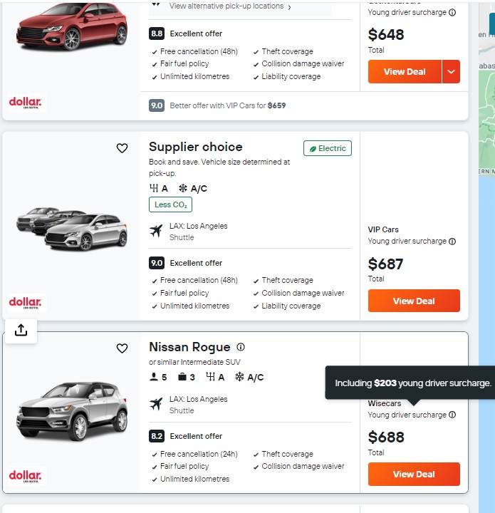 Detaljan vodič za iznajmljivanje automobila u Americi za strane