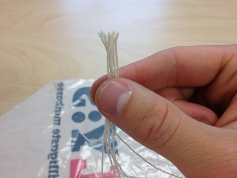 Plastic bag parachute