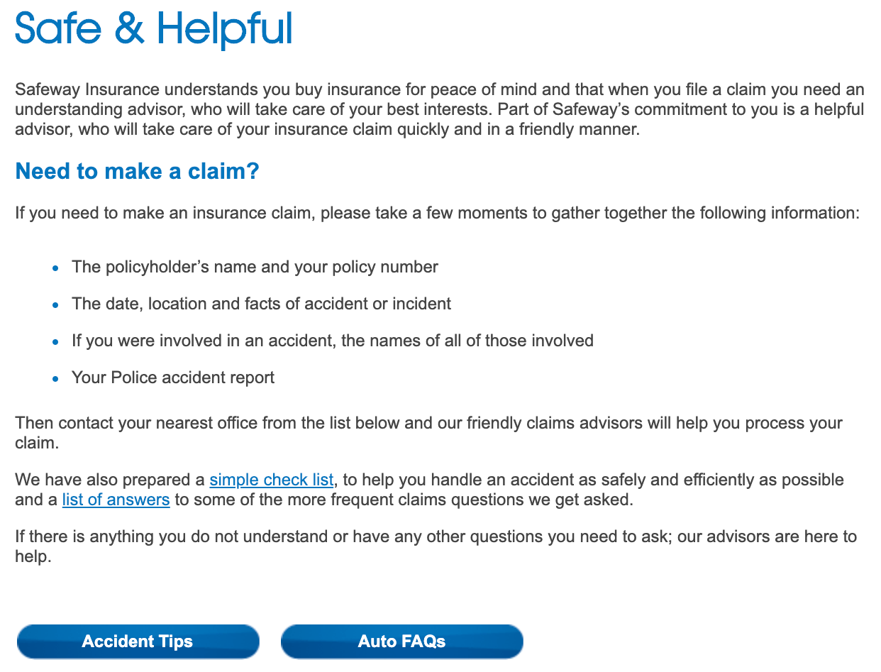 Safeway Insurance Adjuster noclutter.cloud
