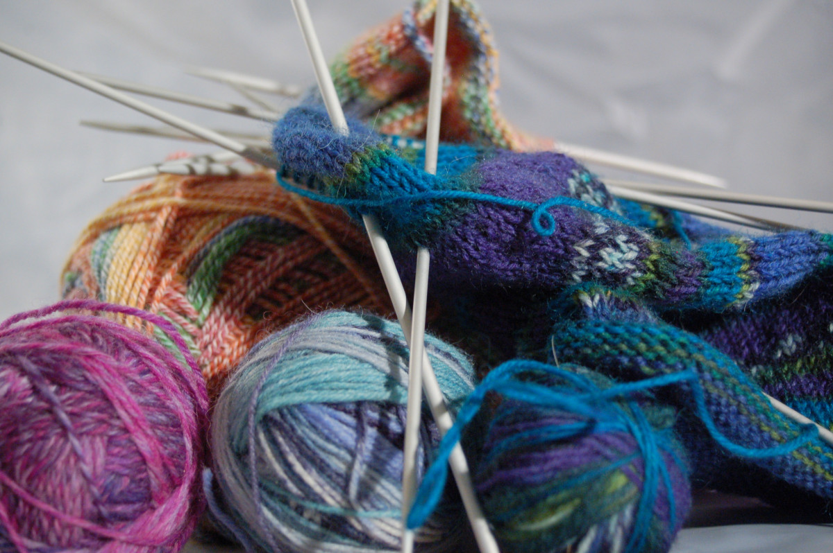 Handarbeiten So bekommen gestrickte Socken eine