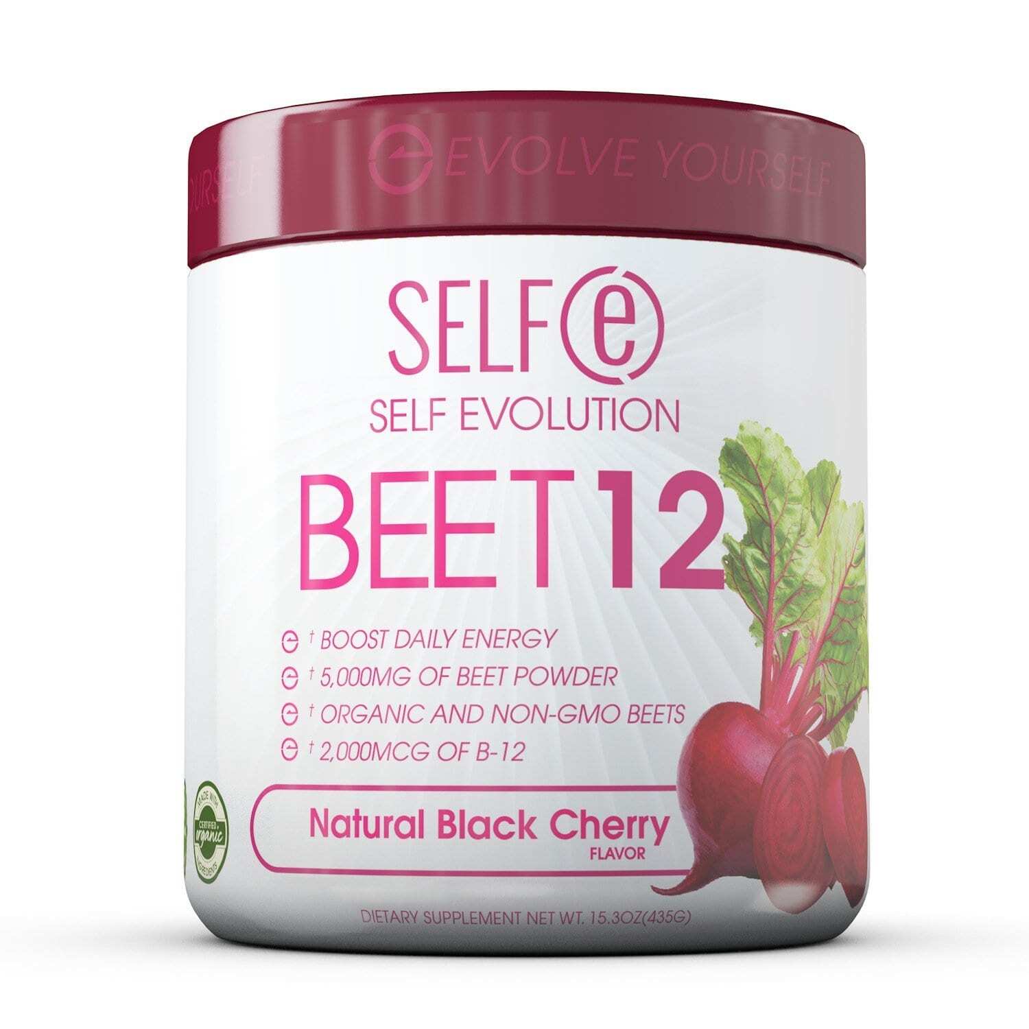 Selfe Beet 12 Beetroot Powder Supplement Plus Vitamin B12 Black