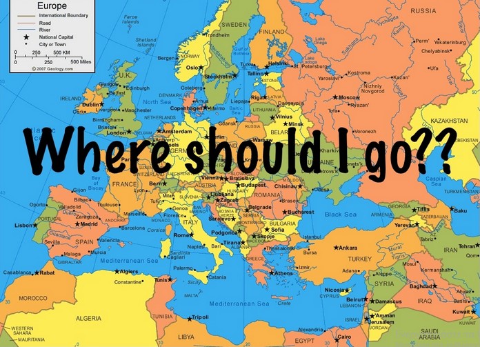 Detailed Road Map of Europe Maphill
