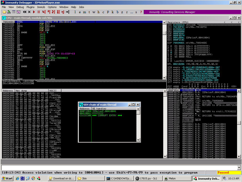 MelOn Player 1.0.11.x Denial of Service (PoC) Windows dos Exploit