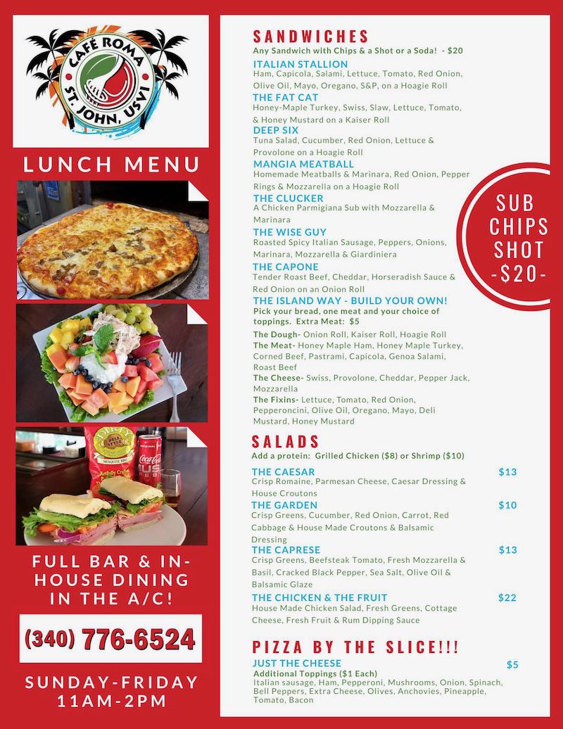 Cafe Roma to Start Serving Lunch! Explore STJ