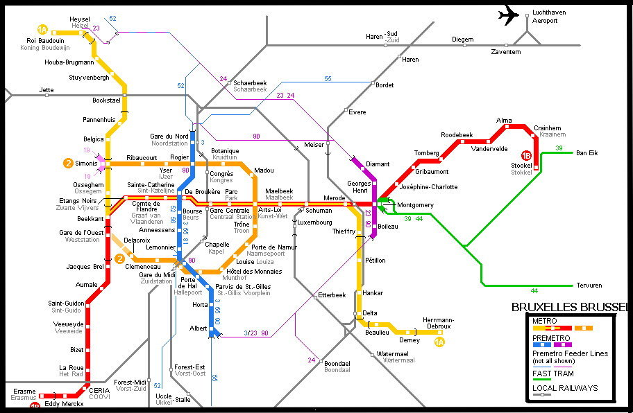 Transportation and Tourist info in Brussels, Belgium Exploring Monkey