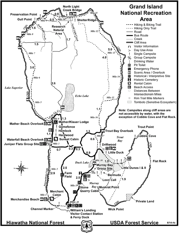 Grand Island Michigan Map Grand Island Map, Lake Superior
