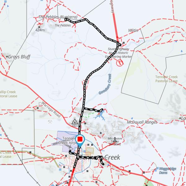 Tennant Creek Australia Map Around Tennant Creek NT