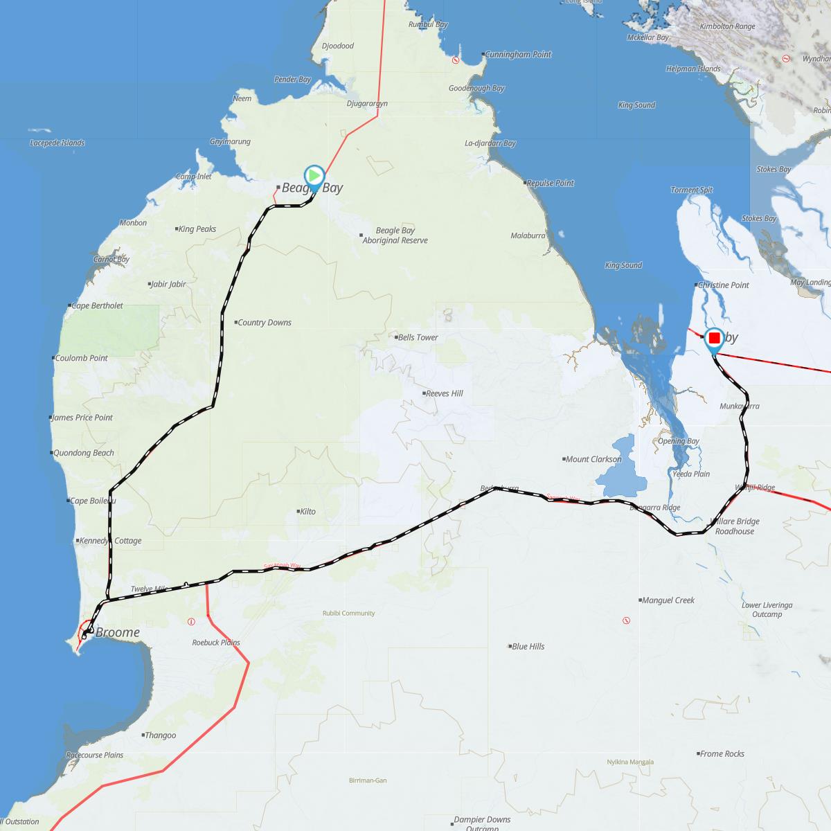 Beagle Bay to Derby WA