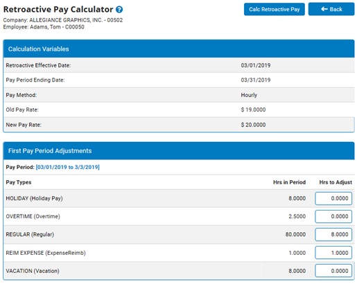 Calculating Retroactive Pay