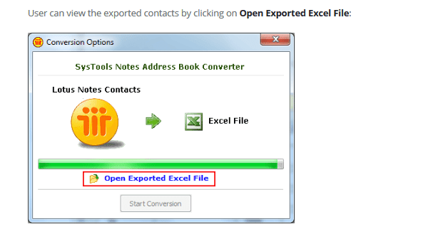 Convert Lotus to Excel » Lotus Notes Contacts to Excel
