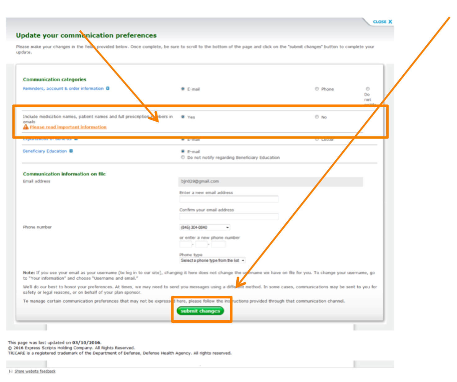 Email Notifications TRICARE Pharmacy Program Express Scripts