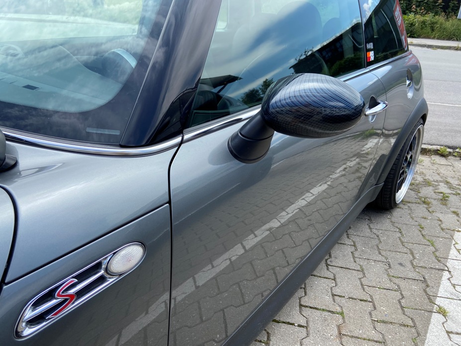 SPIEGELKAPPEN IN CARBON LOOK SPIEGELVERKLEIDUNG für MINI COOPER S D R50 R52 R53 eBay