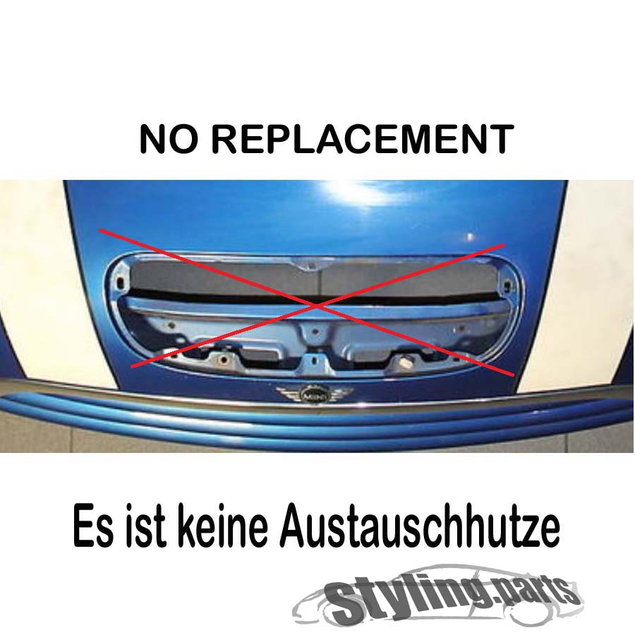 VERKLEIDUNG FÜR LUFTHUTZE IN CHROM für MINI COOPER S R52=Cabrio R53 11/06 eBay