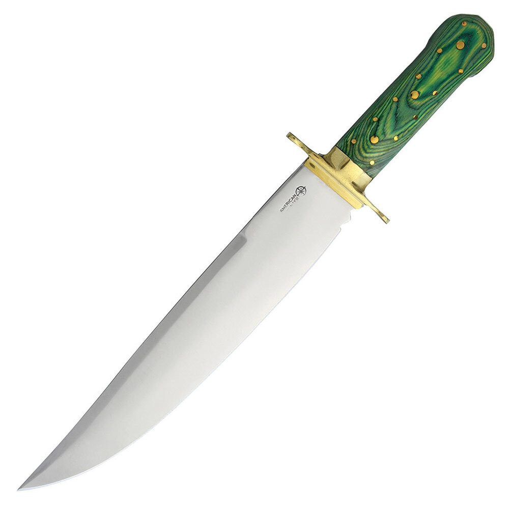 EXTAC AUSTRALIA American Hunter Bowie Knife w/ Green Wood Handles