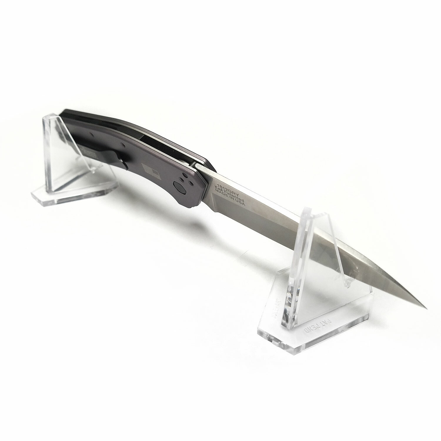Clear Acrylic Small Knife Display Stand 12 Pack Folding Pocket Fixed