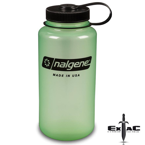 EXTAC AUSTRALIA Nalgene Wide Mouth Tritan Bottle 1000ml Glow In The Dark