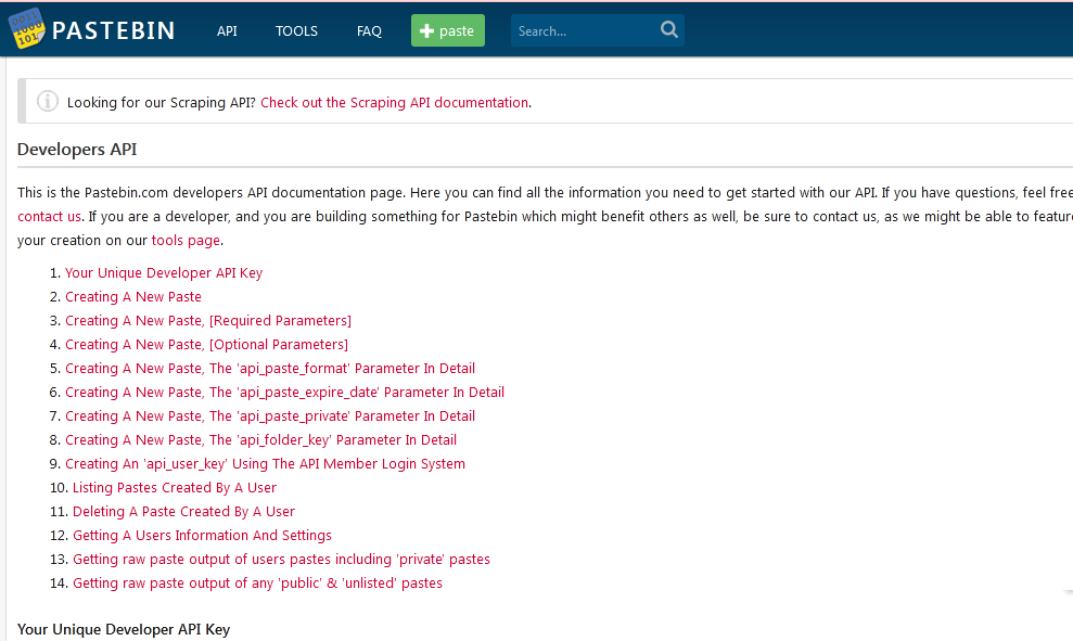 Pastebin, un service en ligne de partage de textes bruts de référence