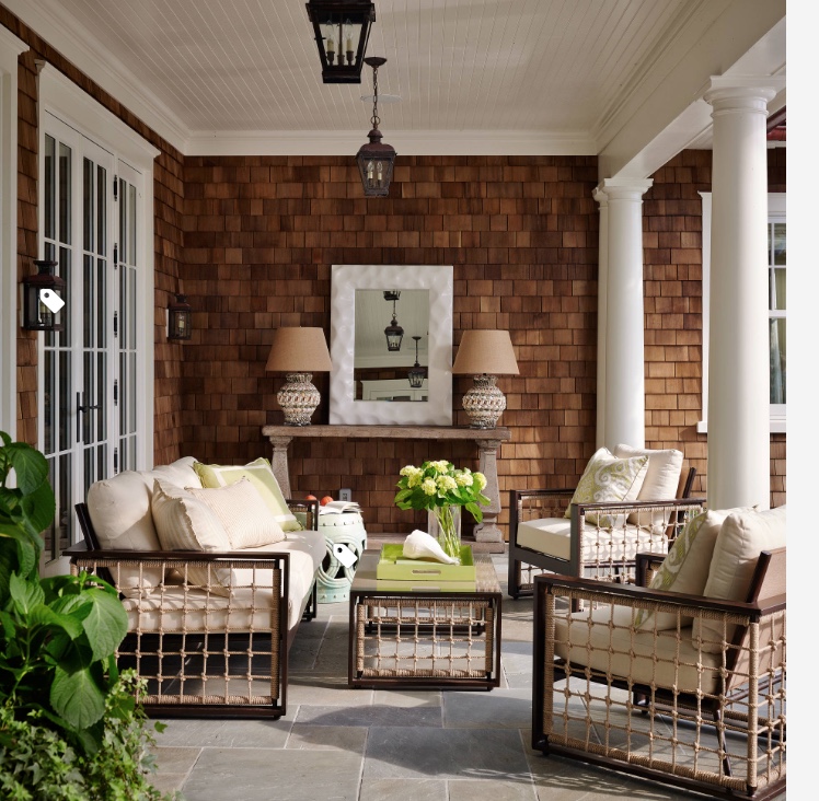 The case for a cedar shake accent wall. Exterior