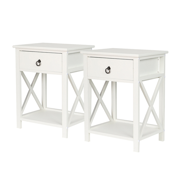 Bedside Tables With Drawers Nightstand Storage Bedroom Afterpay zipPay zipMoney