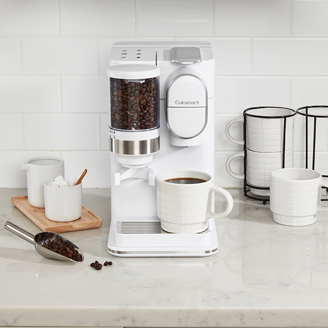 Cuisinart Grind & Brew Single Serve Coffeemaker White
