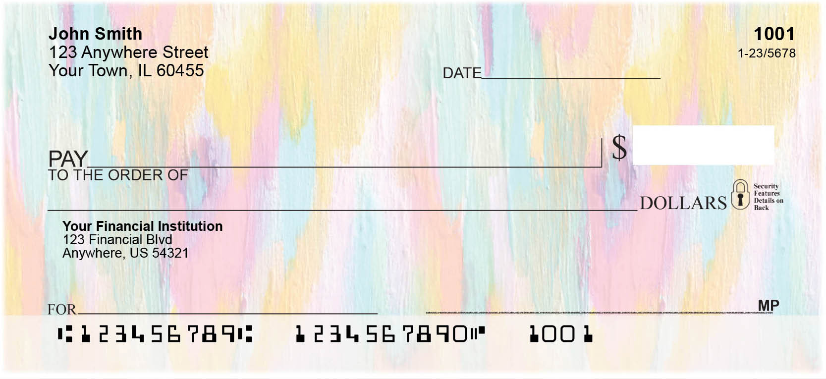 Colorful Brush Strokes Personal Checks by EttaVee