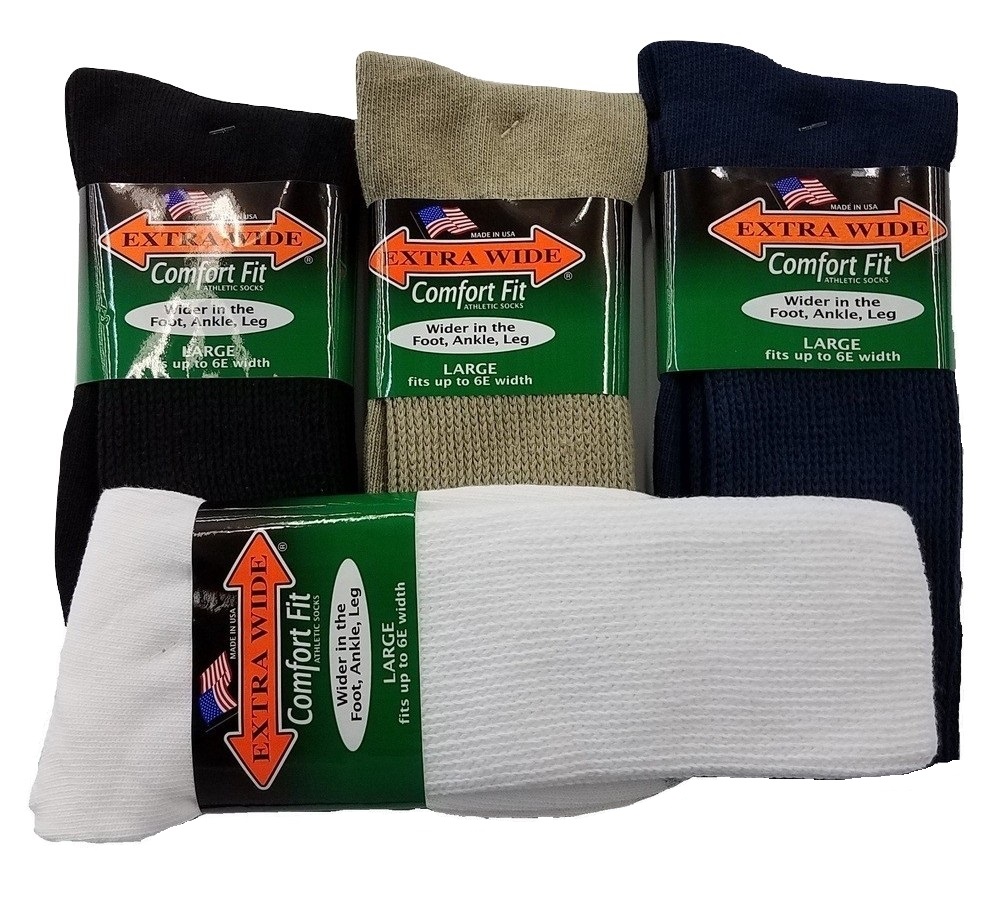 Extra Wide Comfort Athletic Sock Extra Wide Socks