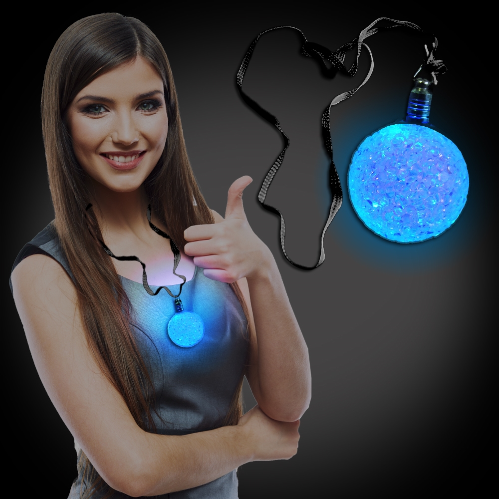 Extreme Glow Flashing Crystal Ball Necklace