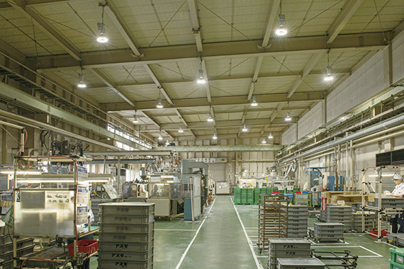 Sanko Gosei Ltd. Toyama Factory Highbay Lighting Warehouse Lighting