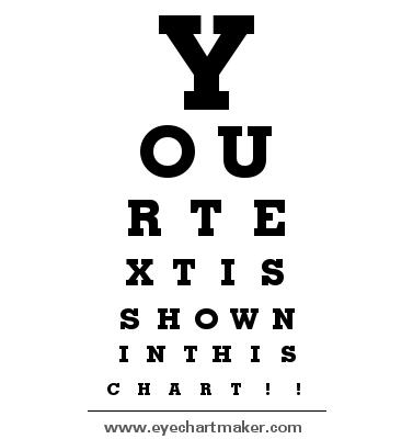Printable Handheld Snellen Eye Chart - Ponasa