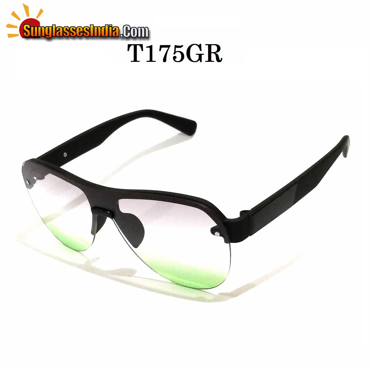 Green Gradient Aviators Sunglasses Buy Glasses Online