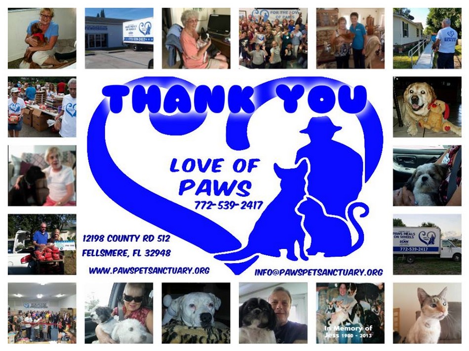 For the love of paws 7725392417 Fellsmere Florida 32948 Eyeunit