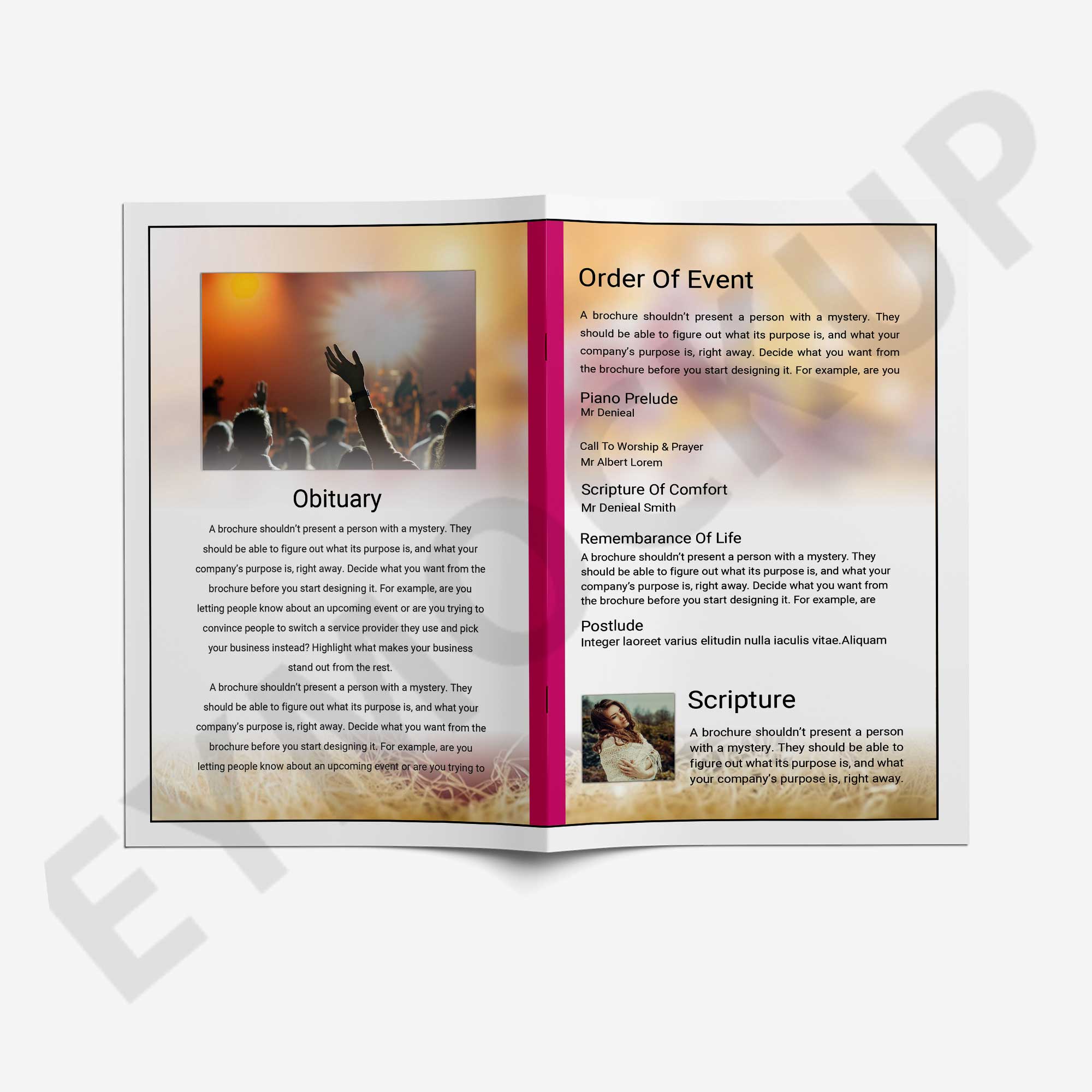 BiFold Funeral Brochure Template