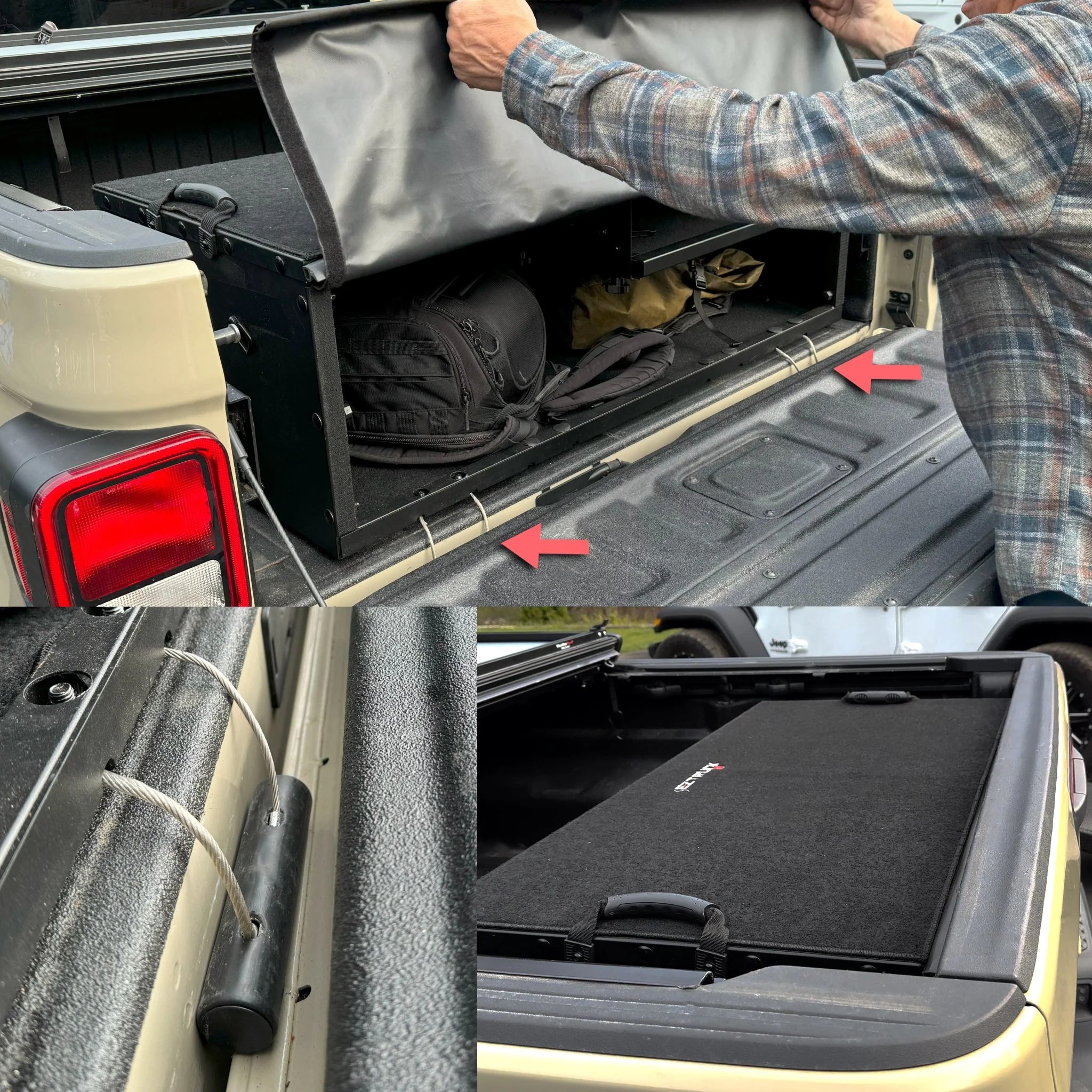 Portable Quick Box (Mid-Size) – No-Drill Truck Bed Storage | EZ4X4
