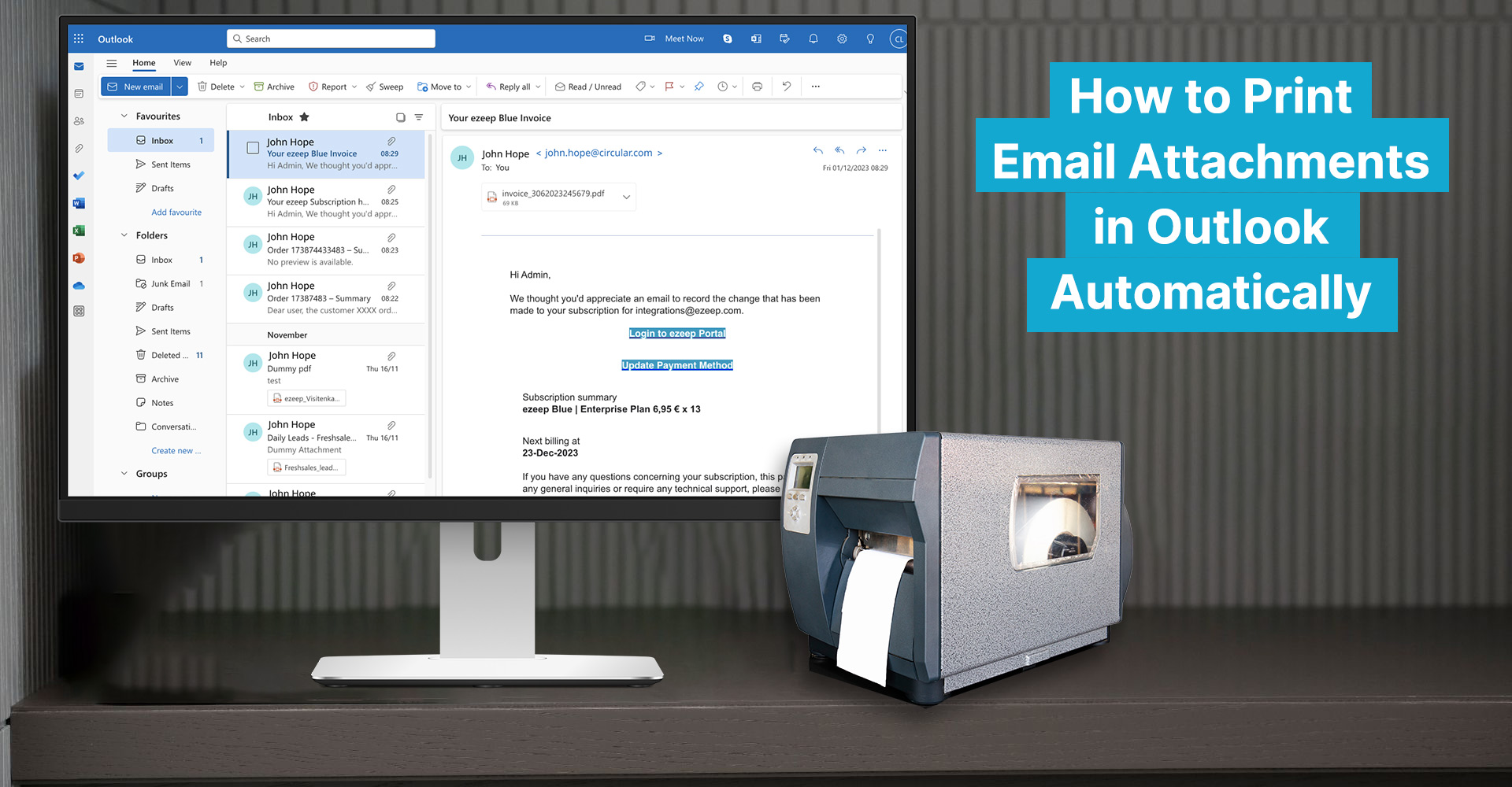 Automated Printing of Email Attachments Save Time and Increase Efficiency with ezeep Blue