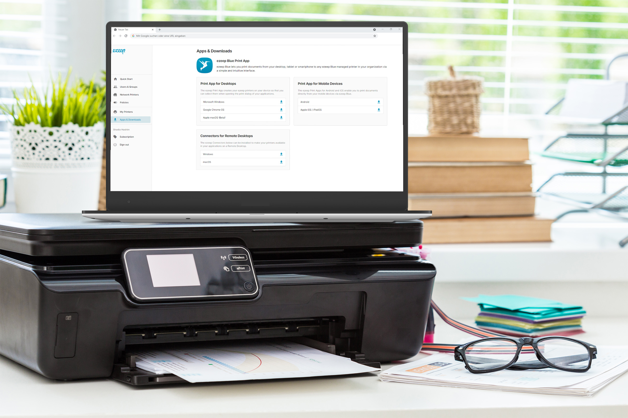 Windows printing made easy without driver installation ezeep