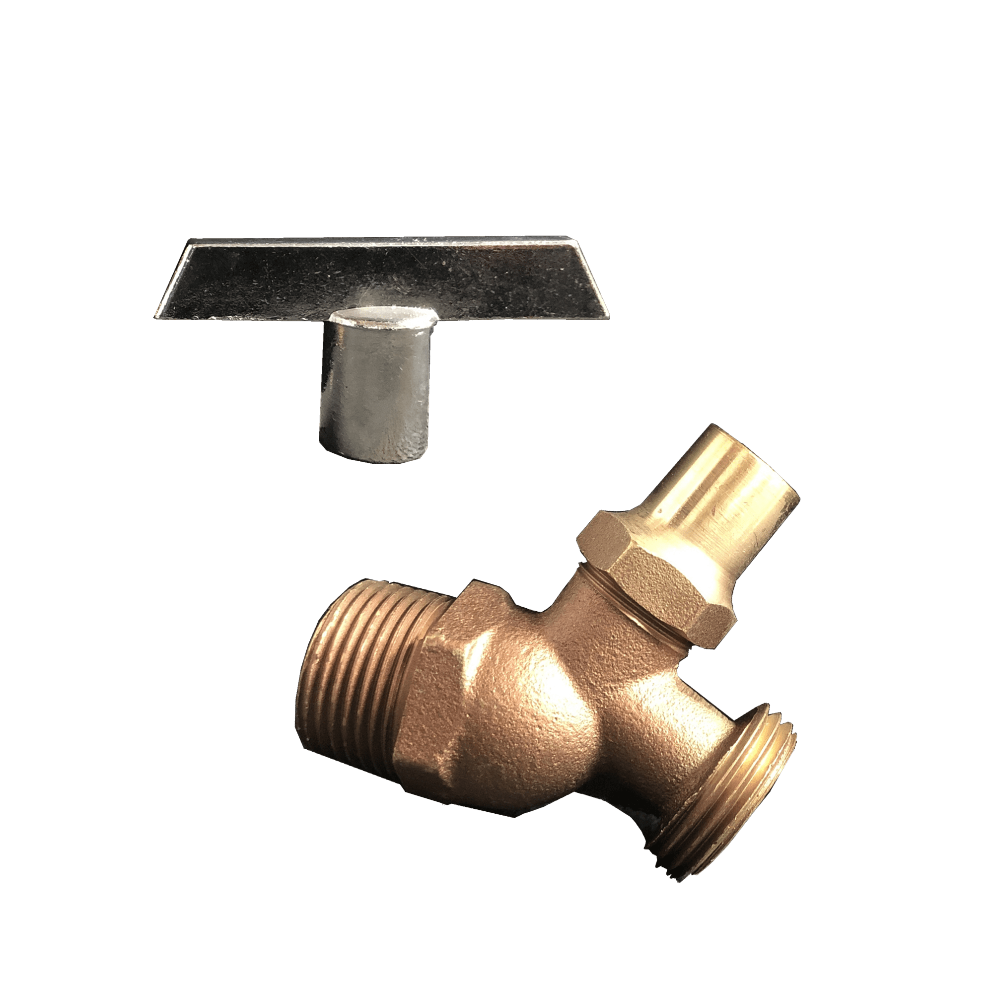 Heavy Pattern Male 1/2″MIP X3/4″MHT NoKink Hose Bibb w/ Loose Key EZFluid Plumbing Products Inc