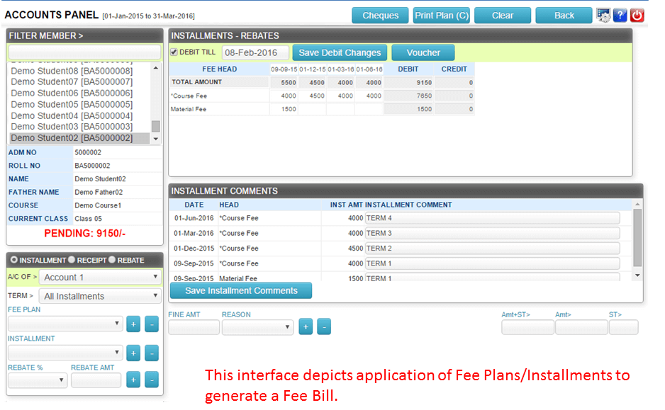 FEE MANAGEMENT SYSTEM