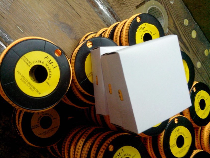 yellow color Tubing type cable marker 2 Distribution board, circuit