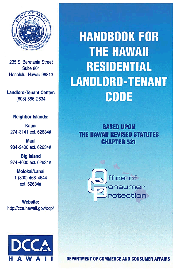 LandlordTenant Code Hawaii 2024 Zita Angelle