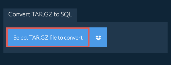 Convert TAR.GZ to SQL Online. Quick, Secure & FREE! ezyZip