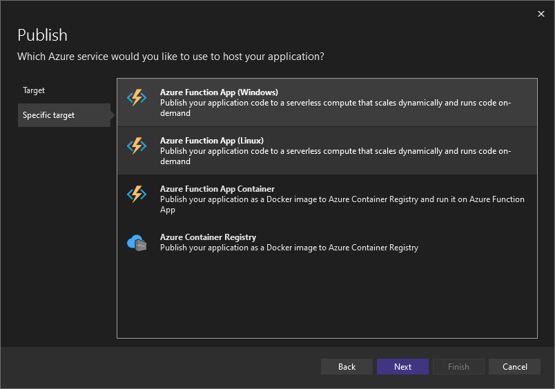 Create and Deploy Azure Function Apps in Visual Studio 2022