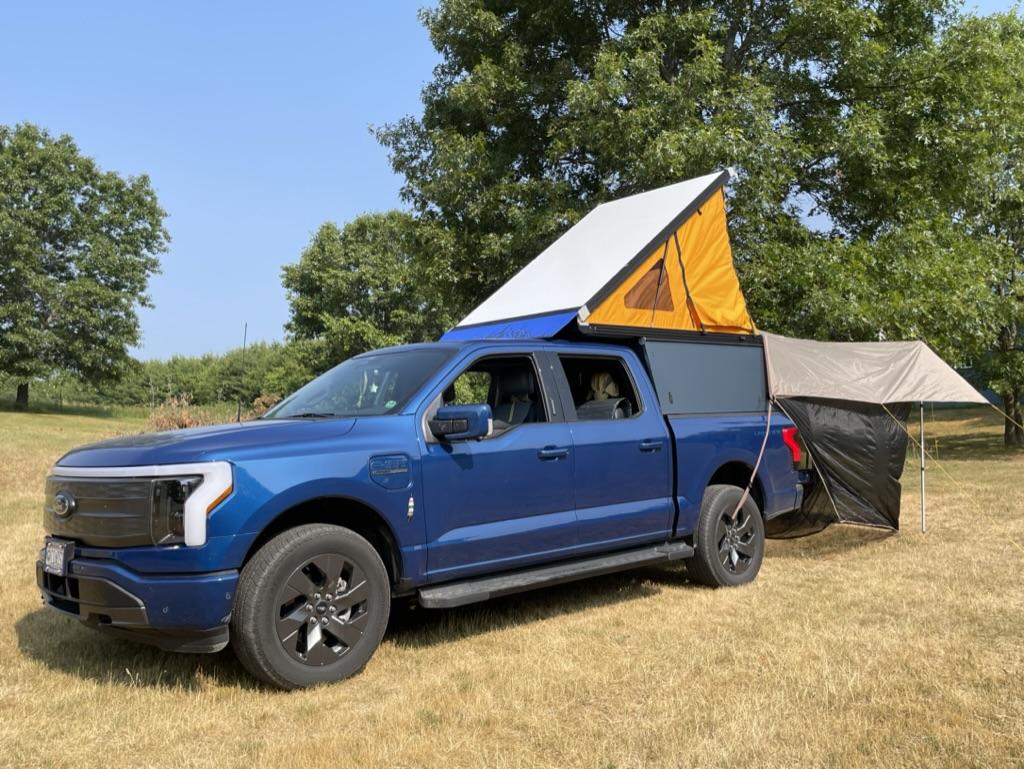 Lightning Glamping Slumberjack Roadhouse Tarp and GoFast Camper Ford