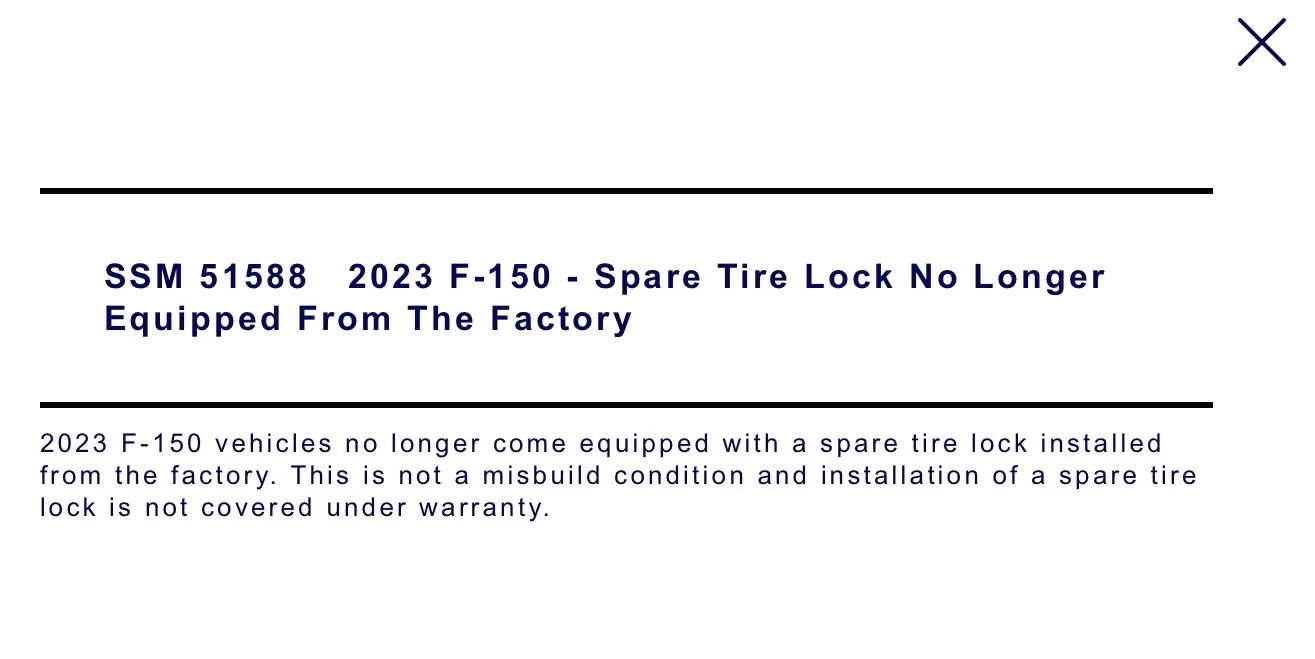 Spare tire lock Page 4 Ford Lightning Forum For F150 Lightning EV